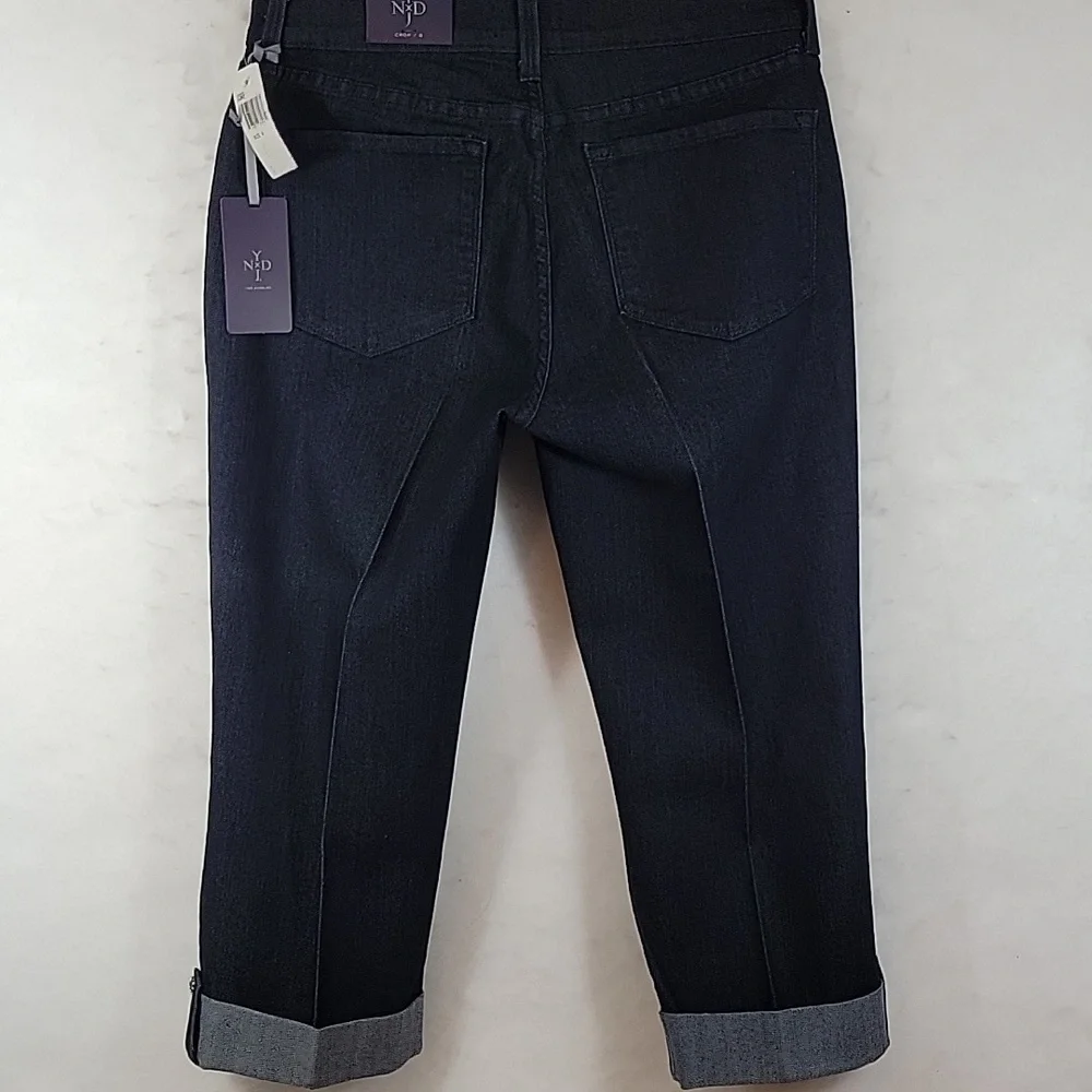 NWT NYDJ Dark Wash Cuffed Jeans - Dark Indigo Size 8 - Picture 8 of 8